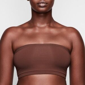 Skims Brown Cropped Tube Top Plus Size